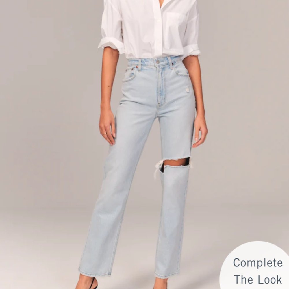 Abercrombie 90's Ultra High Rise Straight Jeans